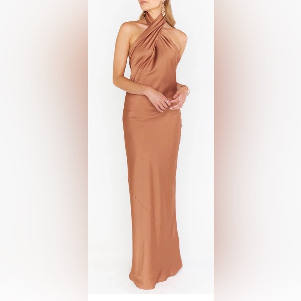 Show Me Your MuMu copper jasmine Halter Maxi Dress XXL - Picture 1 of 4